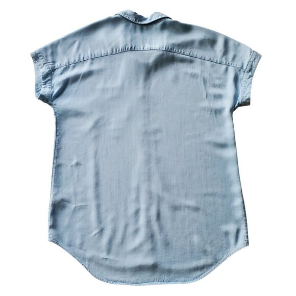 Soft Surroundings Je Veux 100% Lyocell Shirt Light Chambray Size S - Picture 9 of 16